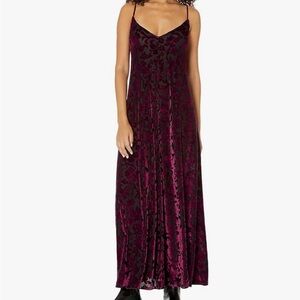 ISO IN SEARCH OF FREE PEOPLE BURNOUT VELVET MAXI DRESS VIBE WITH YOU NOT FORSALE